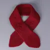 Cachecol Curto de Lã Macia Tricotado Estilo Japonês de Inverno, Lindo e Elegante, Quente e Versátil, Peça de Moda Lisa
