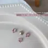 Arte de Uñas Punta Inferior Corazón Torcido Joyería de Diamantes Super Brillante Lujo Cristal Corazón de Melocotón Hacha Diamante Grande Rosa Decoración de Uñas Diamante de Amor