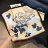 Pañuelo de Seda 70 Cuadrado Moda Coreana de Alta Gama Versátil Profesional Seda Sintética Pequeño Pañuelo de Cuello Estampado Retro Pañuelo de Seda para Mujer