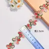 Encaje de Flor de Cinco Pétalos Colorido Degradado de 2.5cm Transfronterizo Accesorios de Bordado Solubles en Agua Cadena para Ropa Accesorios de Joyería DIY