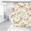 Nueva Cortina de Ducha al por Mayor Transfronteriza Estampado de Mariposa Mágica Baño Poliéster Impermeable y a Prueba de Moho Cortina de Ventana de Baño