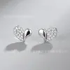 Como Joyería Europea y Americana Transfronteriza Más Vendidos Pendientes de Corazón de Amor para Mujer Chapados en Oro Pendientes con Forma de Corazón de Circonita Erz88