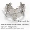 Anéis com um Toque de Luxo de Nicho, Embalagem de Joias Estilo Ins de Luxo Leve, Joias Femininas com Design de Flor em Ouro 18K, Atacado Transfronteiriço de Verão