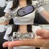 [Pulseira] Adequada para Pulseira Xiaomi Mi Band 11 8/9Nfc Pó Brilhante Diamante Brilhante Contas Duplas de Peixe Pulseira de Pulso Feminina de Luxo Leve