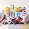 Explosiones Transfronterizas Productos para el Hogar Estampado de Terciopelo Funda de Almohada Lino Funda de Cojín Lumbar Fábrica Liquidación Comercio Exterior Cola