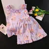 Pijama de Algodón Nube para Niñas, Chaleco sin Mangas y Shorts, Conjunto de Ropa de Casa de Verano Delgada para Niñas y Estudiantes