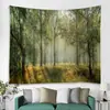 Tecido de Tapeçaria para Pendurar na Parede Amazon Mais Vendido no Exterior Pano de Fundo Estilo Ins Série Floresta Pano Decorativo Tapeçaria Boêmia