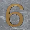 Pegatina Estéreo Digital de Acrílico Letras Bronce Dorado Blanco y Negro Número de Habitación Pegatina de Pared Placa de Número de Puerta Señal