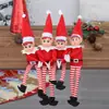 Nueva Ventana Transfronteriza Muñeca Roja Elfo Muñeco Adornos Colgante para Árbol de Navidad Muñeco de Peluche Navideño de Piernas Largas
