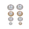 Cadena de Garra Perla Redonda Disco Broche de Taladro Diamante Ojo de Gato Diamantes de Cristal Plata diy Accesorios para el Cabello Accesorios de Metal
