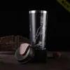 Copo Artístico de 420ml com Estátua de Buda, Camada Dupla Antiescaldante com Exterior de Plástico e Interior de Aço, Chá e Café, Chá para Meditação