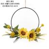 Decoración de pared de medio aro de girasol Huanxin flor artificial rosa decoración para el hogar ramo de boda decoración de pared CF01124
