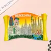 Nuevo souvenir turístico imán de nevera 3D español pintado a mano - Imán de nevera de resina de la Catedral de Barcelona