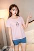 S202 Nova Camiseta Branca Feminina Verão Slim-fit Manga Curta Camiseta Verão Novo Feminino Manga Meia Camiseta Base Top