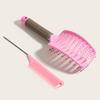 Peine Caliente de Gran Curva Transfronterizo 2 Piezas Peine de Masaje Peine de Nueve Filas Punta de Cola Dividida Rizos Cabello Rizado Peine de Plástico para el Cabello