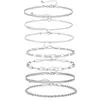 Pulsera de Cadena de Bolas de Acero Inoxidable Amazon para Mujer, Estilo Europeo y Americano, Cadena Simple, Cadena Serpiente Plana, Cadena Eslabón Ovalado, Set Versátil de Joyería