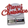 Decorações de Natal, Placas Pequenas de Plástico com Letras Inglesas, Adereços para Janela de Árvore de Natal, Pendentes para Guirlanda de Natal