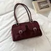 Moda Retro Boston Primavera 2026 Bolso de Axila Bolso de Axila Individual para Mujer Bolso Tote de Gran Capacidad