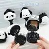 Peine de Cojín de Aire de Cachorro de Peluche y Panda de Dibujos Animados, Peine de Airbag para Niña Linda, Espejo Portátil, Peine de Masaje para el Cabello