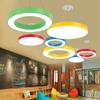 Lámpara Colgante de Anillo LED Circular Hueco para Aula de Jardín de Infancia, Tienda para Madres y Bebés, Iluminación de Parque de Atracciones, Iluminación Circular para Habitación Infantil