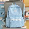Mochila de aspecto elegante y a la moda con un ambiente relajado, moderna y linda, Mochila escolar para estudiantes de gran capacidad, Ligera, Sencilla, Mochila casual