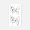 Artículo Popular Transfronterizo con un Toque de Lujo, Estilo Ins Fresco y Minimalista, Sencillo y Hermoso, Románticos Tatuajes Temporales Retro de Margarita y Mariposa