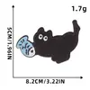 Patches de Bordado Computadorizado Patches de Desenho Animado Patches de Tecido Bordado Patches Termocolantes para Roupas Patches Adesivos Gato Gato Preto Diário Uso Diário