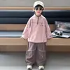 Q170 Ropa Nueva de Otoño para Niños Conjunto para Bebés y Niños Ropa de Primavera y Otoño Atractiva Elegante Estilo Coreano Travieso Genial Ropa para Niños Pequeños