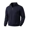 Sudadera casual suelta de jacquard texturizado pesado estilo americano para otoño e invierno 2026, con cuello alto, simple, moderna y versátil para hombre