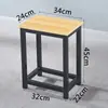 Taburetes cuadrados simples, taburetes de comedor, taburetes altos, sillas de entrenamiento rectangulares engrosadas para el hogar, taburetes de tablero de madera, taburetes de hierro, taburetes coloridos, taburetes para reuniones y oficinas