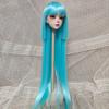 Peruca de Cabelo Longo Liso de Seda de Alta Temperatura da Princesa Ji 3/4 Bjd Barbie Boneca Adereço para Fantasia Desenho Animado Fantasia