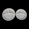Pratos de Papel Descartáveis Pratos de Polpa 6 7 8 9 10 polegadas Brancos Pratos de Jantar de Polpa de Cana-de-Açúcar Pratos Redondos Quadrados Camping Pintura em Estoque