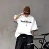 Camiseta Casual de Manga Corta de Peso Pesado para Hombre, Marca de Tendencia Estilo Americano, Corte Holgado Oversize, Camiseta Versátil de Media Manga