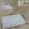 Caixa de armazenamento de plástico com grade para mesa 10 15 24 grades botão transparente acessórios de pesca joias cosméticos caixa de embalagem