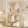 Arara de Roupas de Camada Dupla, Cabideiro, Cabides, Arara de Roupas Simples para Quarto de Casa, Economizador de Espaço, Varal de Roupas