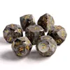 Nuevo Juego de Mesa Dungeons and Dragons de Venta Directa Set de 7 Piezas Dados RPG Dnd Multilado Piedra de Llama Multifacética