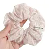 Goma para el Pelo Floral para Mujer, Banda Elástica de Alta Elasticidad para Cola de Caballo, Moño, Accesorio de Cabello Elegante