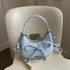Bolsa de Ombro Transversal Nova Estilosa de Laço Moda Estrela Lantejoula Nicho Simples Versátil