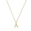 Amazon cross-border hot-selling suave 26 letras colar de cobre banhado a ouro moda simples Coringa Europa e Estados Unidos