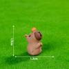 Figuras Creativas y Lindas de Capibara Decoraciones Artesanales de Resina DIY Adornos de Escritorio para Coche de Micro-Paisaje