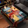 Mantel de Mesa para Restaurante Estilo Étnico, Impermeable, Resistente al Aceite, No Lavable, Lujo Ligero, Atmósfera de Alta Gama, Mantel para Mesa de Bar, Cubierta para Mesa de Café