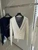 Conjunto Duas Peças Yuran 26 Estilo Novo Primavera Cedo Multi-Uso Cardigã de Lã de Manga Longa Removível e Colete de Tricô Sem Manga