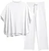 Website independente transfronteiriço: Conjunto casual feminino da Amazon com blusa de manga morcego e calça de perna larga
