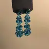 Aretes de Borla de Flor de Vidrio Irregular Aguja de Plata, Aretes Elegantes Exagerados Personalizados, Aretes de Moda Versátiles de Nicho para Mujer