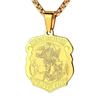 Aleación Religiosa Arcángel San Miguel Escudo Sagrado Collar Amuleto de Protección Colgante Ortodoxo Joyería Religiosa Ortodoxa