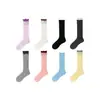 Calcetines Blancos Holgados para Mujer, Calcetines de Media Pantorrilla para Primavera y Otoño, Hilo de Algodón Puro Borde Enrollado Doble Puño, Calcetines Largos de Verano Sin Costuras para Maternidad