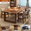 Mesa de estudo tradicional chinesa, escrivaninha, mesa de caligrafia, núcleo de madeira maciça, mesa de arte para aula de treinamento, mesa de xadrez e Go e pintura, mesa e cadeiras de treinamento