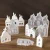 Molde de Gesso Aromaterapia Ornamento DIY Feriado Páscoa Casa Oca Silicone Atacado Molde de Assar