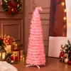 Árvore de Natal Extensível Transfronteiriça com Folhas Verdes, Árvore de Lantejoulas Dobrável de 1,5 Metro, Árvore Espiral, Ornamento de Decoração de Natal