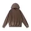 Suministro Transfronterizo de Sudadera Pesada Lavada con Efecto Desgastado de 450g, Talla Europea, Hombro Caído, Color Sólido, Sudadera Unisex